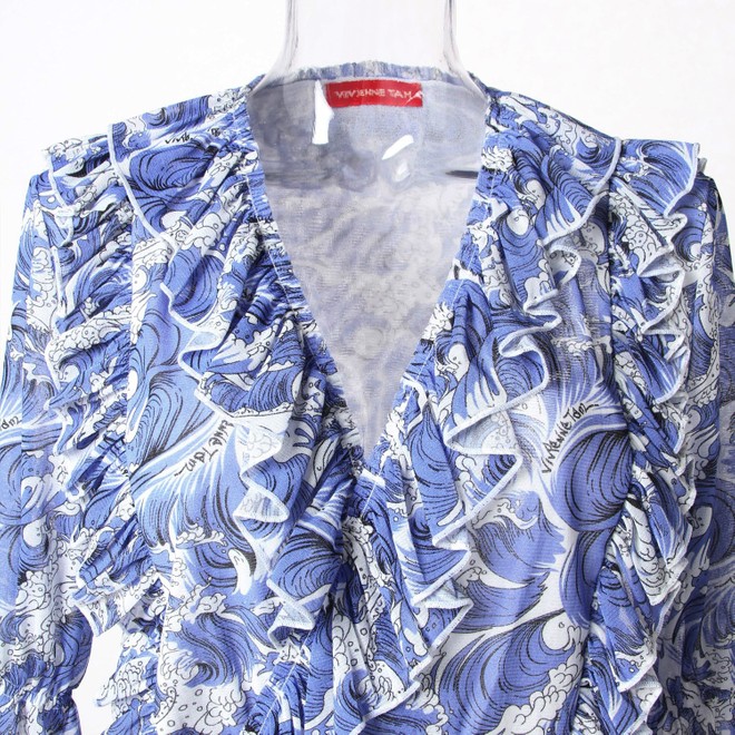 SEA WAVE PRINT COLOR BLOCK　ドレス 詳細画像 パープル 4