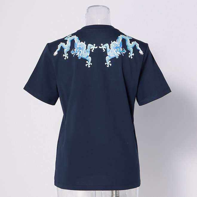 DRAGON NATURAL ELEMENTS PRINT　カットソー 詳細画像 ネイビー 3