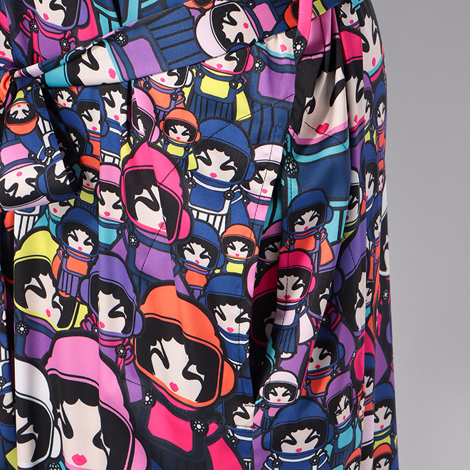 【期間限定】OPERA GIRL ASTRONAUT SLEEPWEAR　ロングブラウス 詳細画像 黒系マルチ 5