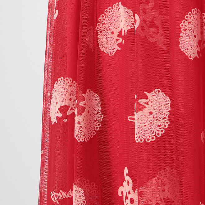 【期間限定】OPERA GIRL CANDY FLOCKING PRINT　スカート 詳細画像 レッド 5