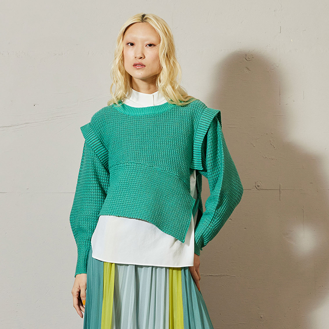 MIDDLE GAGE KNIT　プルオーバー 詳細画像 グリーン 1