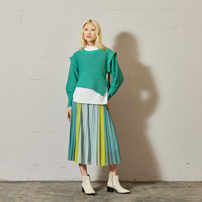 MIDDLE GAGE KNIT　プルオーバー 詳細画像 グリーン 2