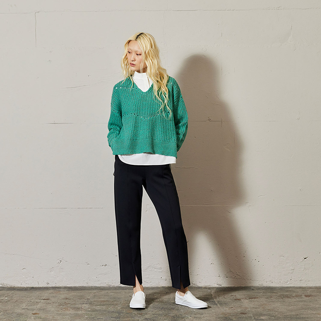 MIDDLE GAGE KNIT　ニットプルオーバー 詳細画像 グリーン 2