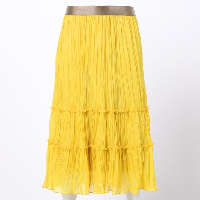 WASHER PLEATS　スカート 詳細画像 イエロー 1
