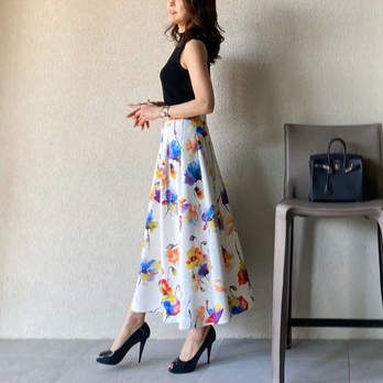 POPPY PRINT DOUBLE KNIT　スカート 詳細画像