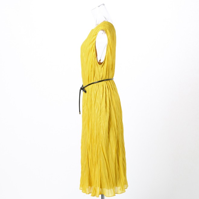 WASHER PLEATS　ワンピース 詳細画像 イエロー 2