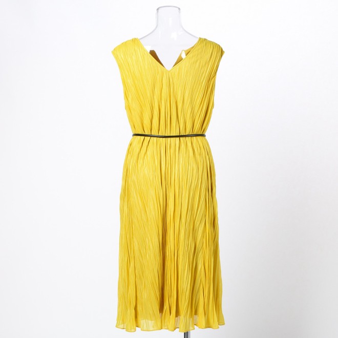WASHER PLEATS　ワンピース 詳細画像 イエロー 3