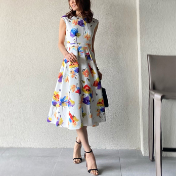 POPPY PRINT DOUBLE KNIT　ドレス 詳細画像