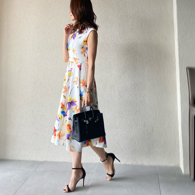 POPPY PRINT DOUBLE KNIT　ドレス 詳細画像 白系マルチ 3