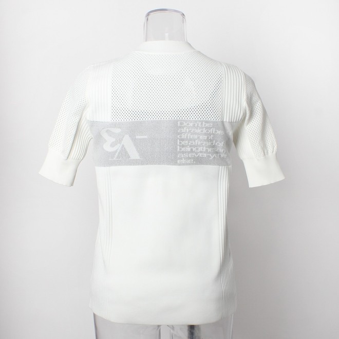 _V3 Double jacquard Knit Tops　ニットプルオーバー 詳細画像 ホワイト 2