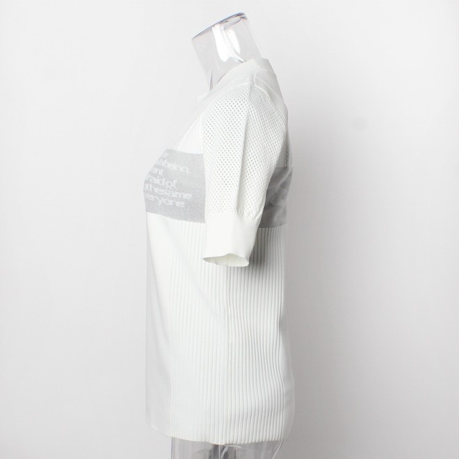 _V3 Double jacquard Knit Tops　ニットプルオーバー 詳細画像 ホワイト 3
