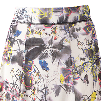 CHINESE INK PRINT STRETCH NETTING　スカート 詳細画像