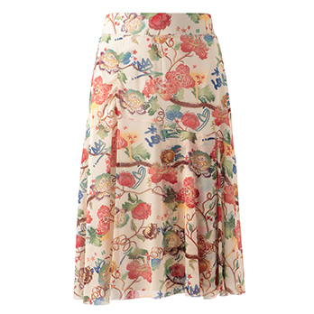 PEONY BLOSSOM PRINT ST NETTING　スカート