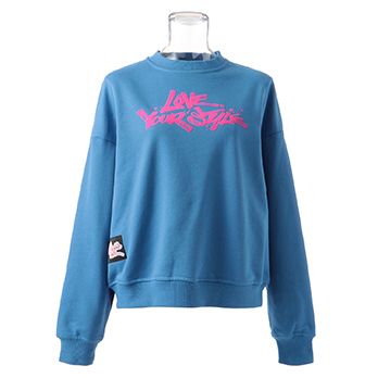300G COTTON TERRY PRINT LOVE　トレーナー