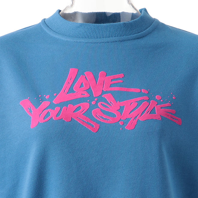 300G COTTON TERRY PRINT LOVE　トレーナー 詳細画像 ブルー 4