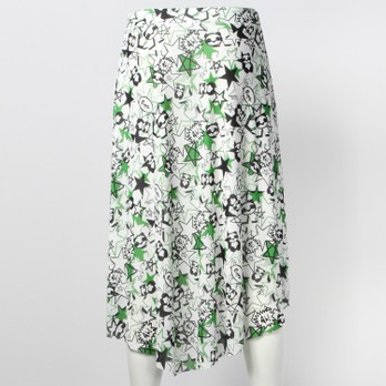 STAR PANDA PRINT STRETCH NETTING　スカート 詳細画像