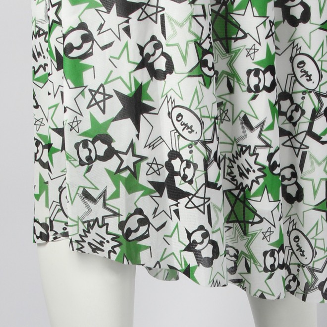 STAR PANDA PRINT STRETCH NETTING　スカート 詳細画像 ホワイト 5