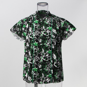 STAR PANDA PRINT ST NETTING　ブラウス