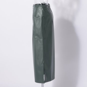 WL シンセティックレザー　スカート 詳細画像