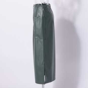 WL　シンセティックレザー　スカート 詳細画像