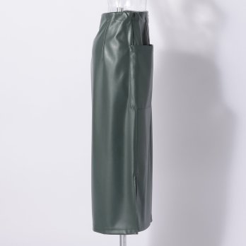 WL シンセティックレザー　スカート 詳細画像