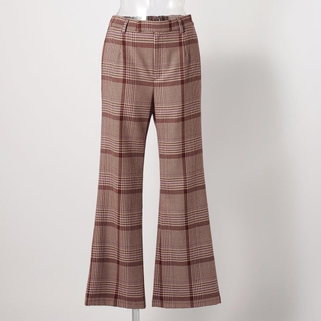 PLAID CHECK　パンツ 詳細画像 ブラウン 1