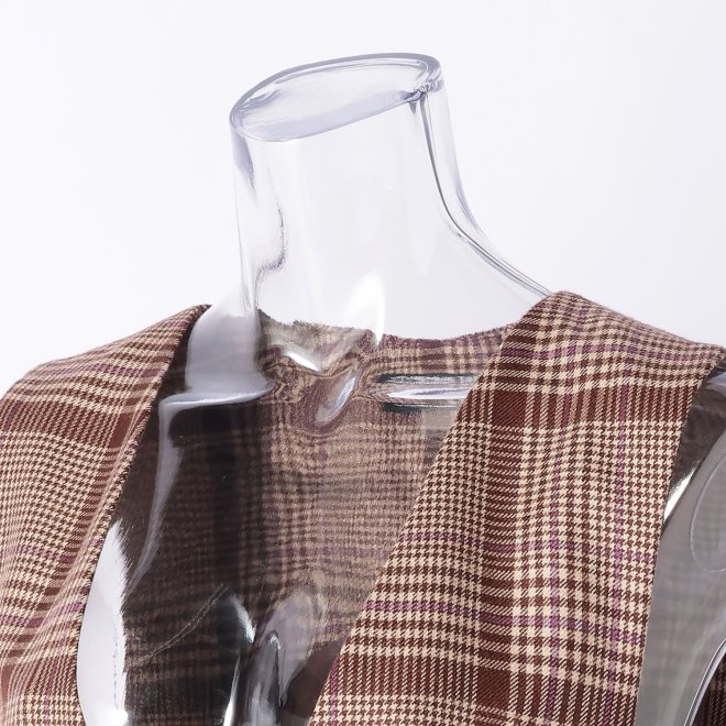 PLAID CHECK　ドレス 詳細画像 ブラウン 4