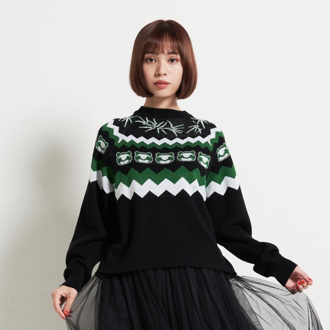 PANDA JACQUARD KNIT　 詳細画像 黒系マルチ 1