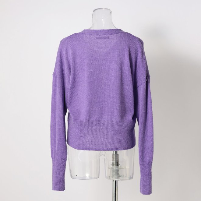 FLOWER EMBROIDERY KNIT　カーディガン 詳細画像 パープル 3