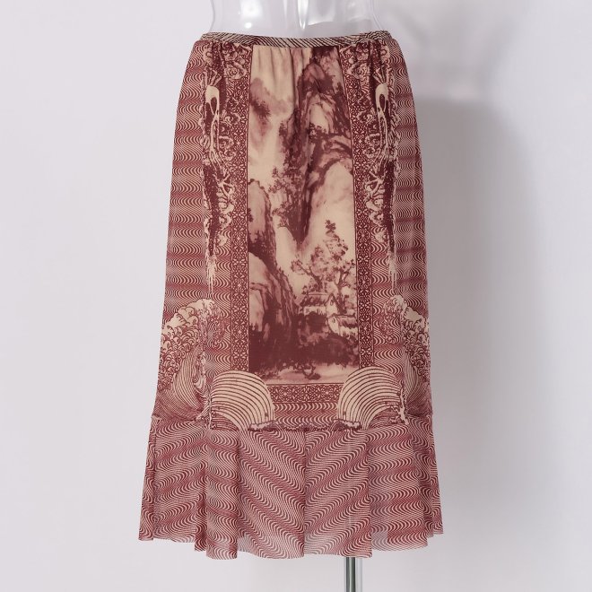 DRAGON BILL PRINT NETTING　スカート 詳細画像 レッド 3