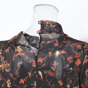 ANIMAL CHINOISERIE PRINT　ドレス 詳細画像