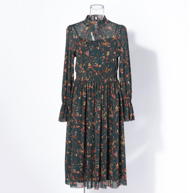 ANIMAL CHINOISERIE PRINT　ドレス 詳細画像 グリーン系マルチ 1