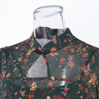 ANIMAL CHINOISERIE PRINT　ドレス 詳細画像