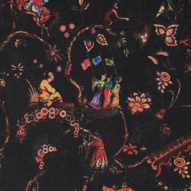 ANIMAL CHINOISERIE PRINT　ドレス 詳細画像 黒系マルチ 2