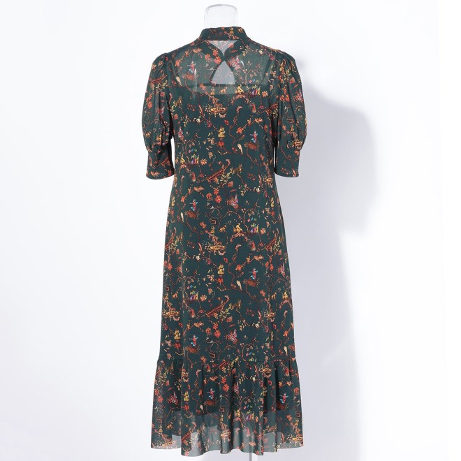 ANIMAL CHINOISERIE PRINT　ドレス 詳細画像 グリーン系マルチ 3
