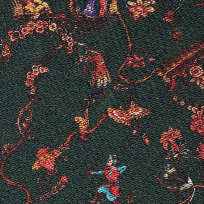 ANIMAL CHINOISERIE PRINT　ドレス 詳細画像 グリーン系マルチ 6