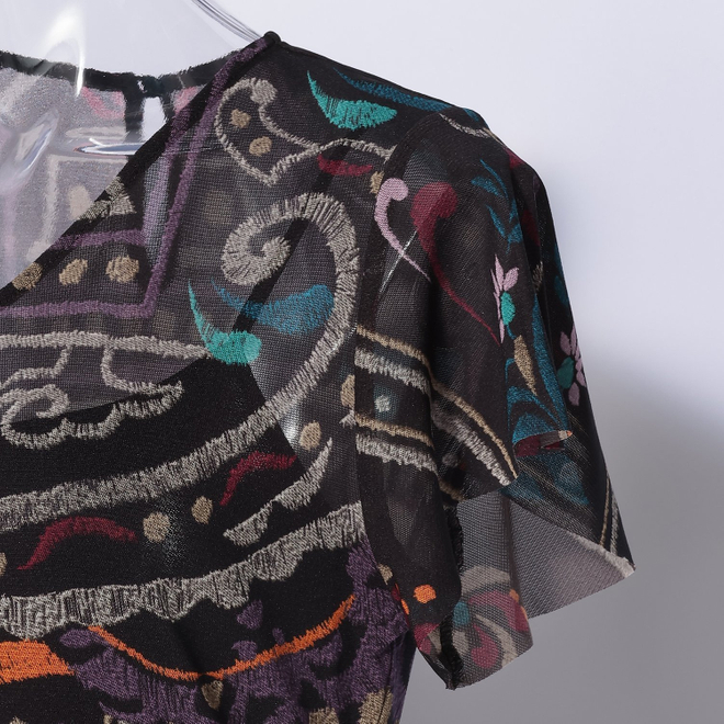 IMPERIAL PALACE DOOR PRINT NETTING　ドレス 詳細画像 黒系マルチ 6