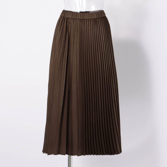 SUEDE PLEATED SKIRT 詳細画像 ブラウン 1