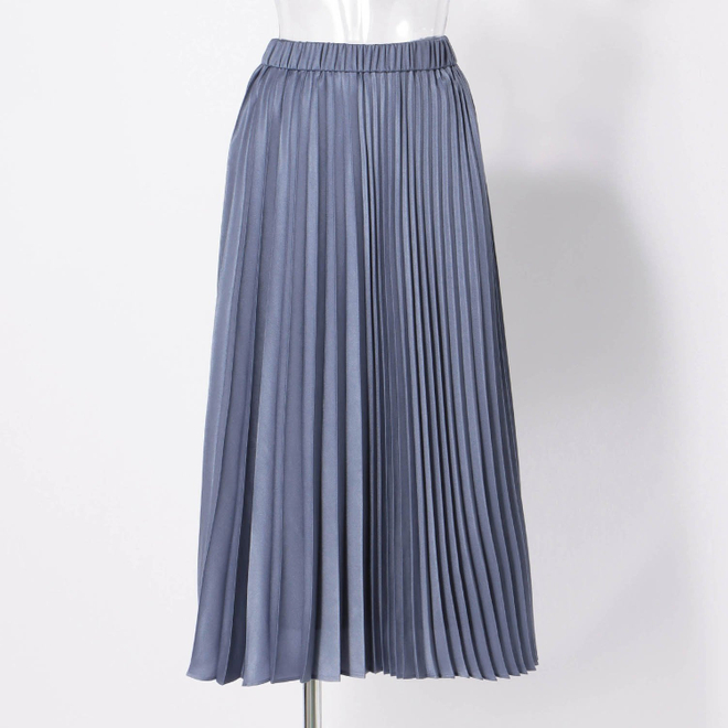 SUEDE PLEATED SKIRT 詳細画像 ブルー 5