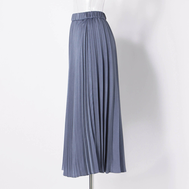 SUEDE PLEATED SKIRT 詳細画像 ブルー 6