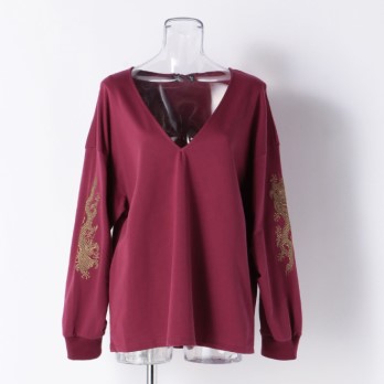 DRAGON EMBROIDERY SLEEVE PULLOVER　プルオーバー