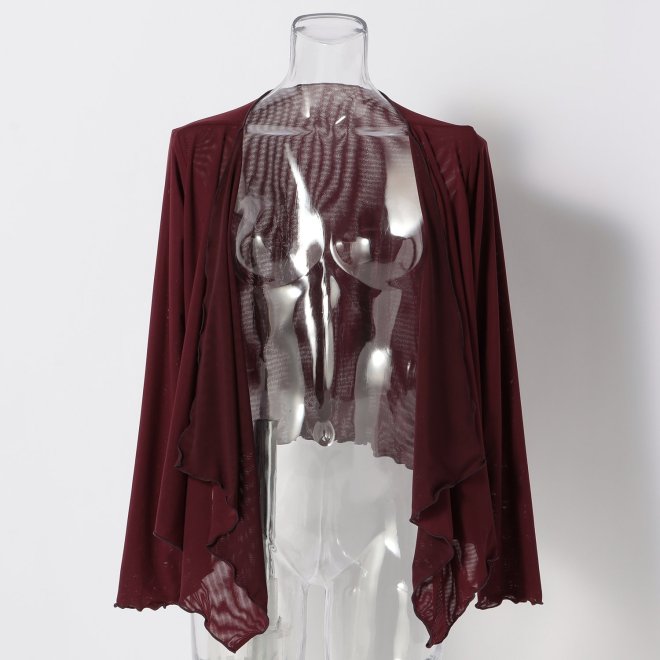 RIBERSBLE SHEER NETTING　ブラウス 詳細画像 レッド 1