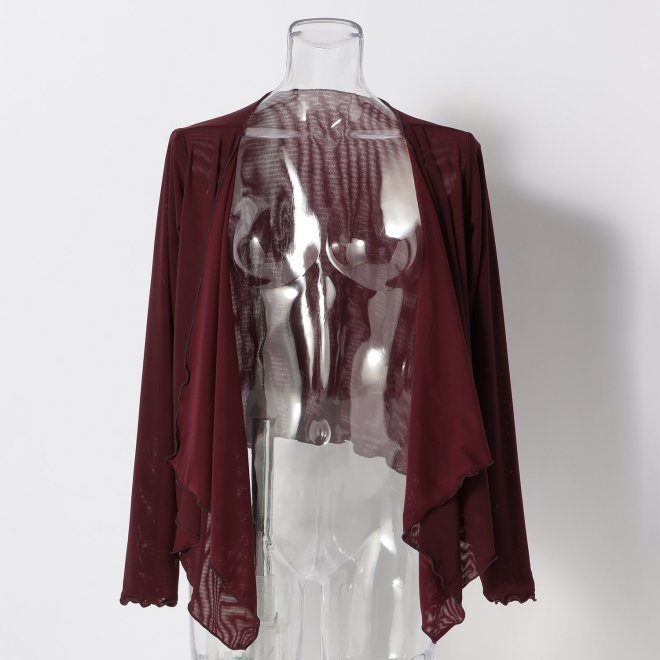 RIBERSBLE SHEER NETTING　ブラウス 詳細画像 レッド 2
