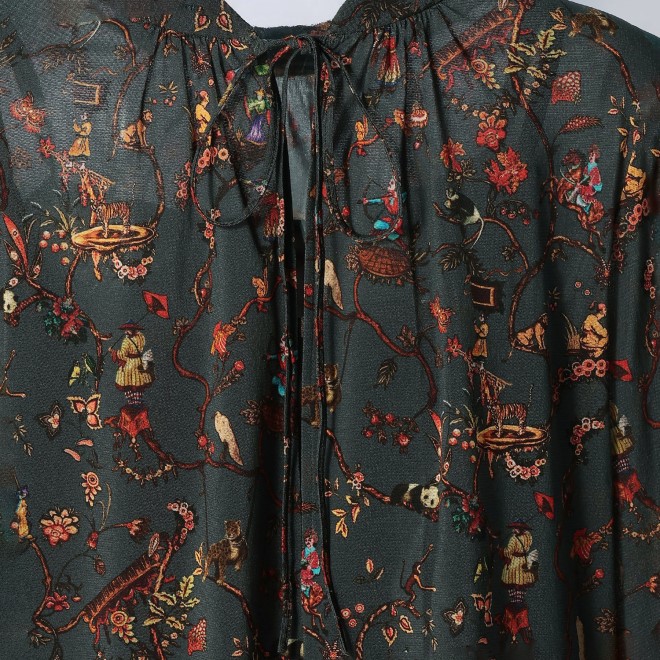 -confiture- ANIMAL CHINOISERIE PRINT　ブラウス 詳細画像 グレー系マルチ 4