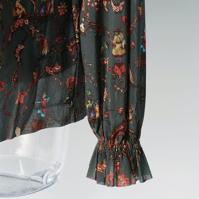 -confiture- ANIMAL CHINOISERIE PRINT　ブラウス 詳細画像 グレー系マルチ 5