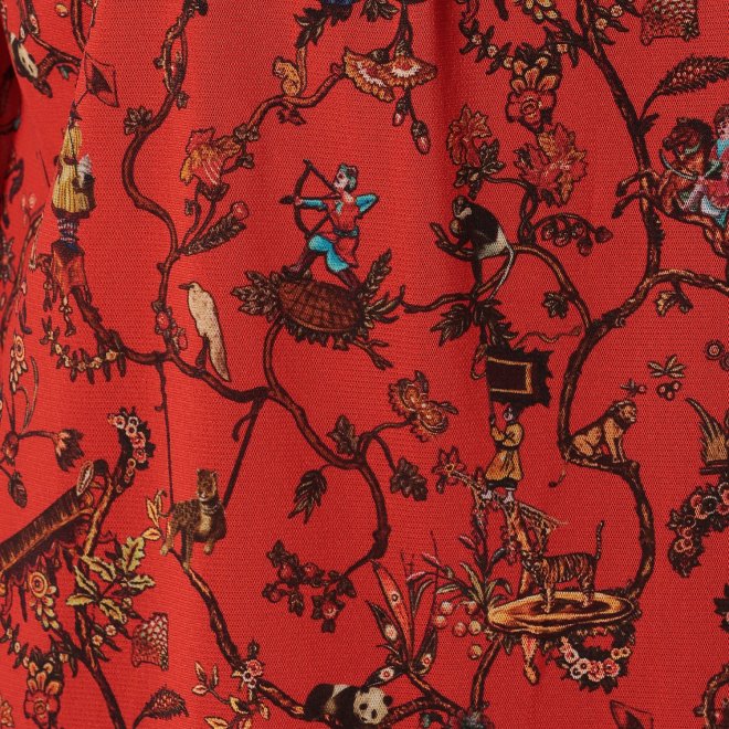 -confiture- ANIMAL CHINOISERIE PRINT　ブラウス 詳細画像 赤系マルチ 2