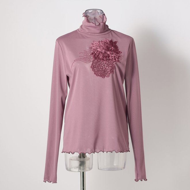 -confiture- MUM EMBROIDERY ON SHEER NET　ブラウス 詳細画像 ライトピンク 1