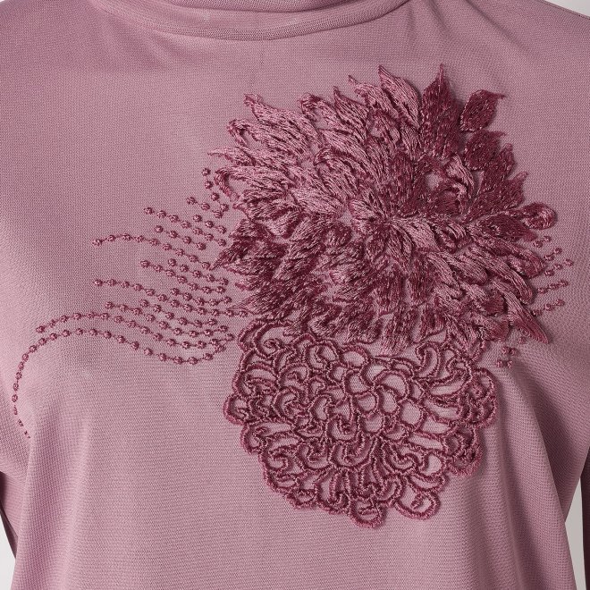-confiture- MUM EMBROIDERY ON SHEER NET　ブラウス 詳細画像 ライトピンク 5