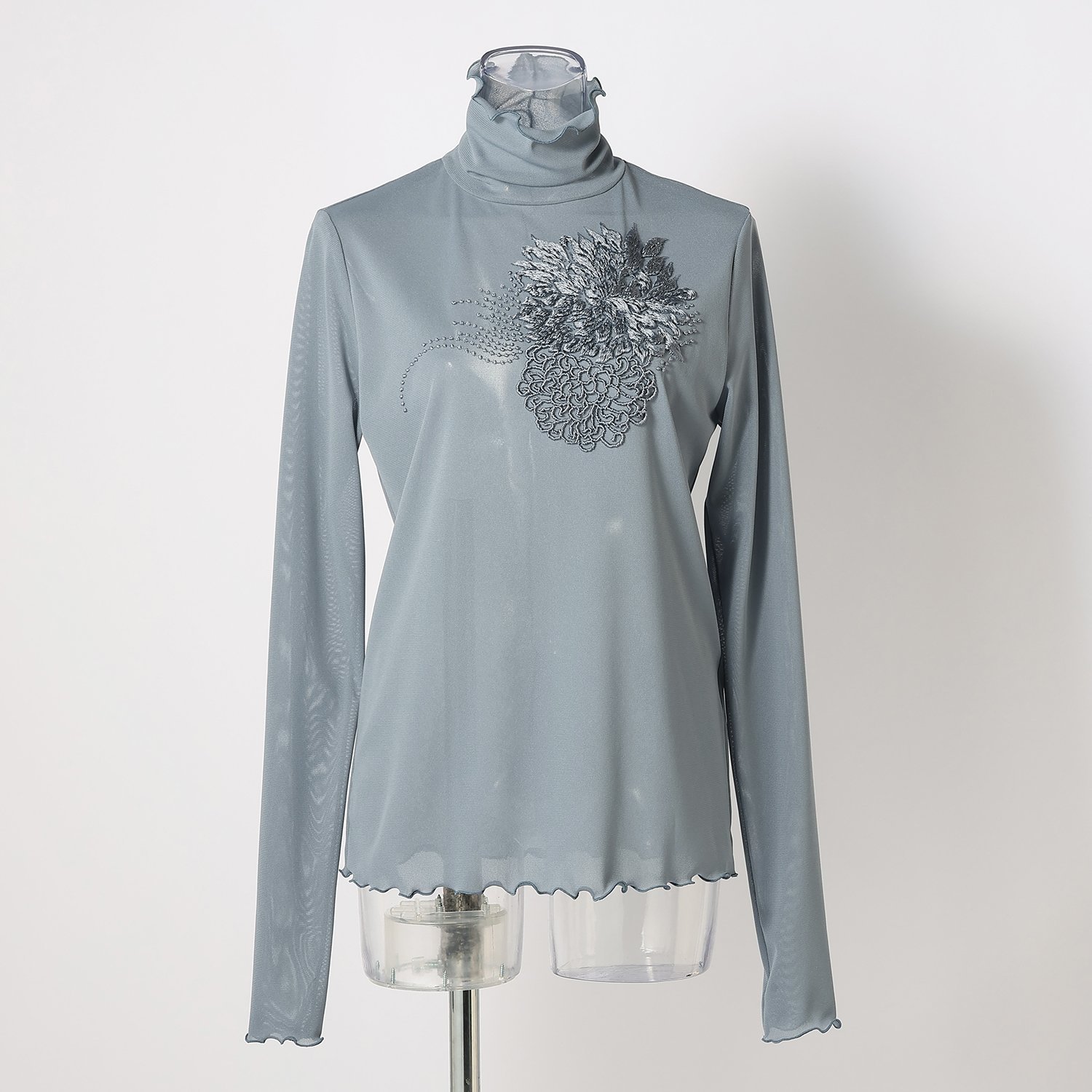 confiture- MUM EMBROIDERY ON SHEER NET ブラウス｜VIVIENNE TAM  