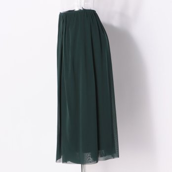 MUM EMB ON STRETCH NETTING OVERLAP SKIRT　スカート 詳細画像